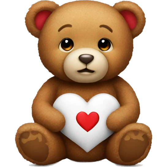 teddy bear with heart emoji