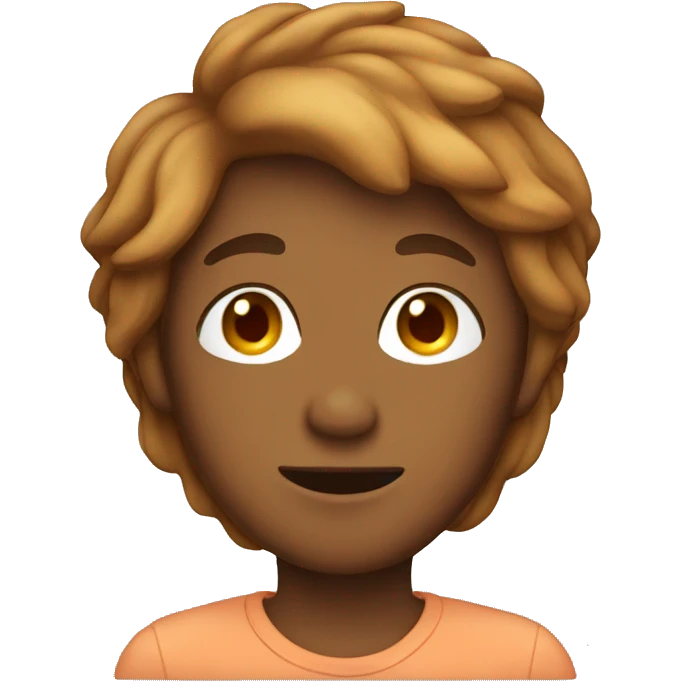 Brown peach emoji