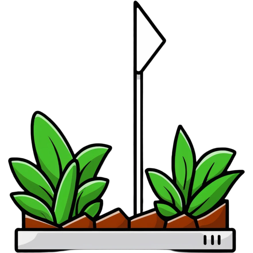 downward arrow surrounded by plants emoji