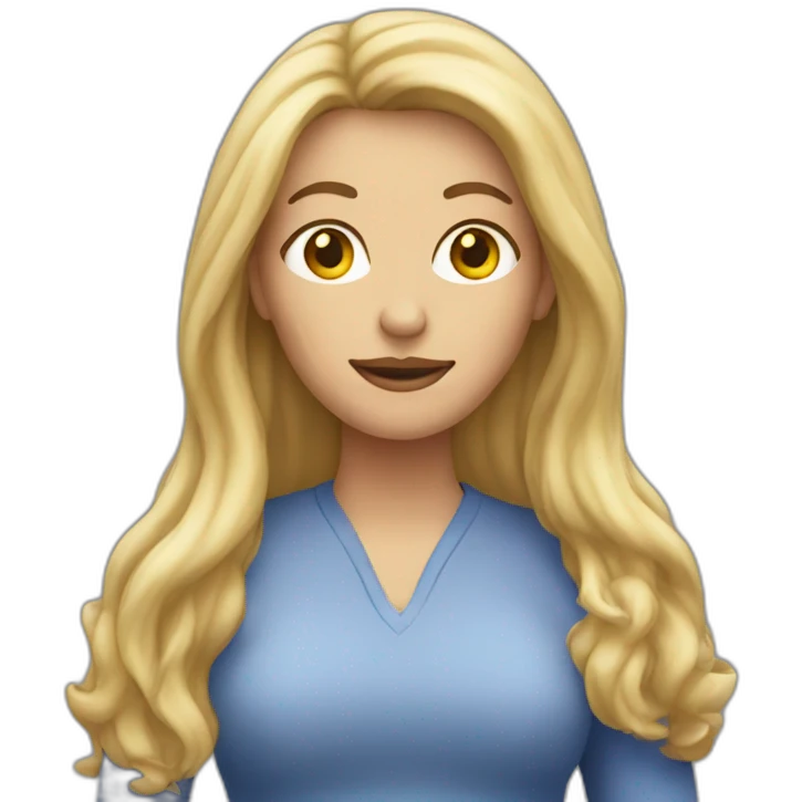 middle age woman with long blonde hair emoji