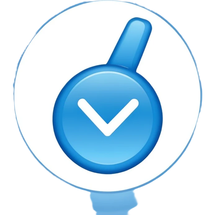 Make a blue tick mark emoji