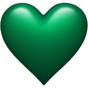 Dark green heart  emoji