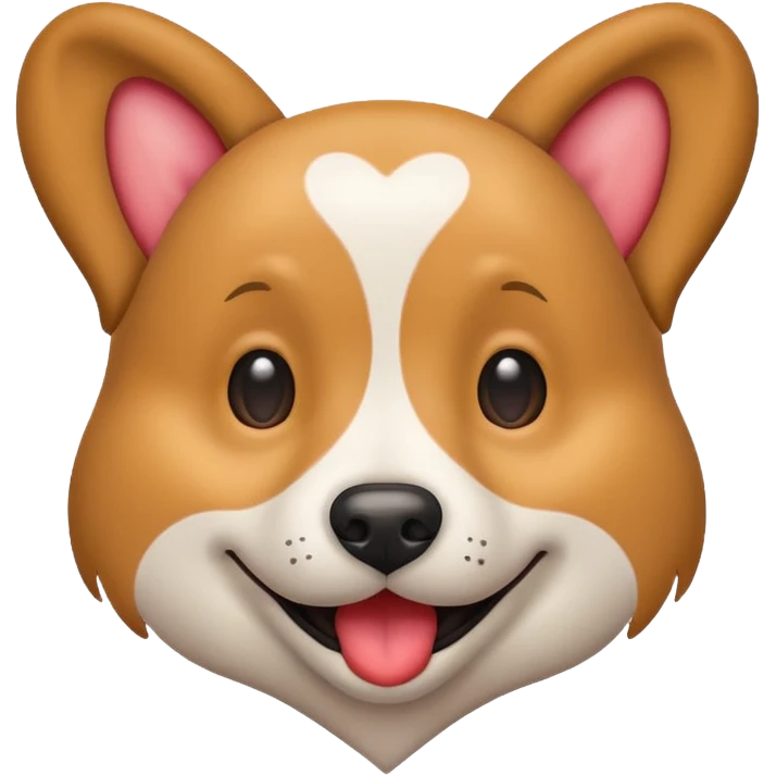 happy dog face inside a heart emoji