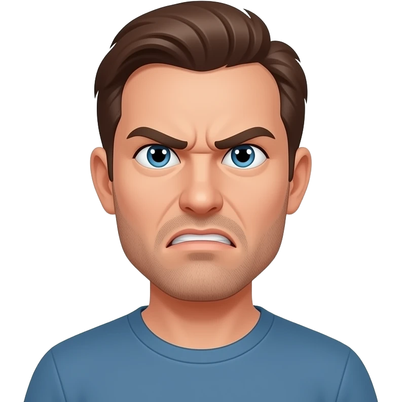 a man staring angrily at acoustic baffles on the ceiling emoji