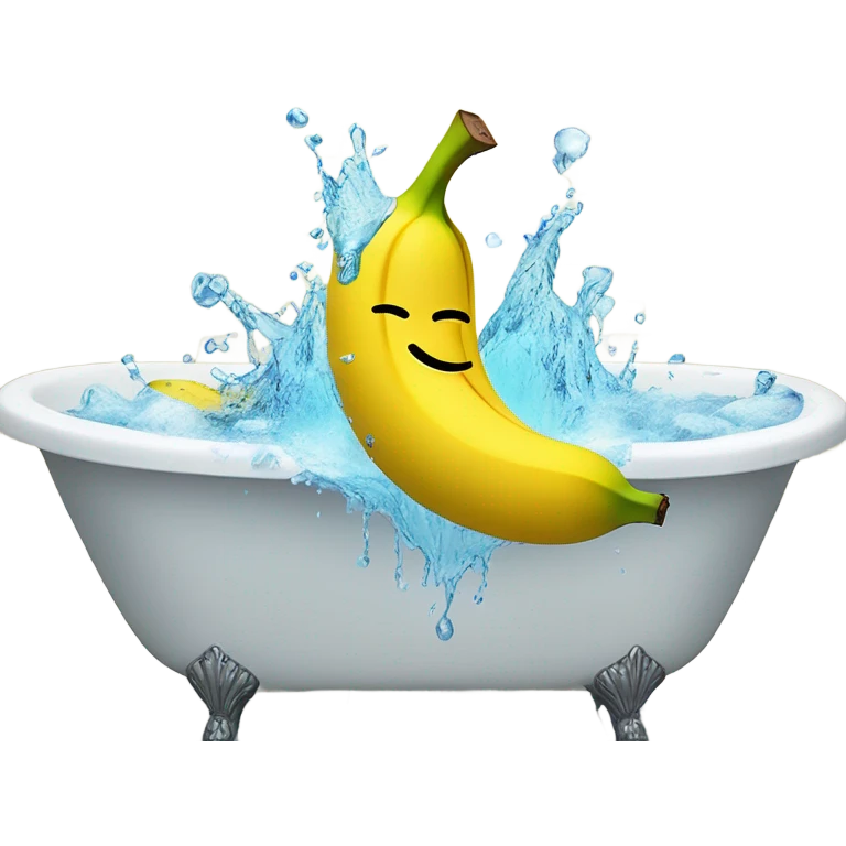 Money eating bananas while taking a bath  emoji