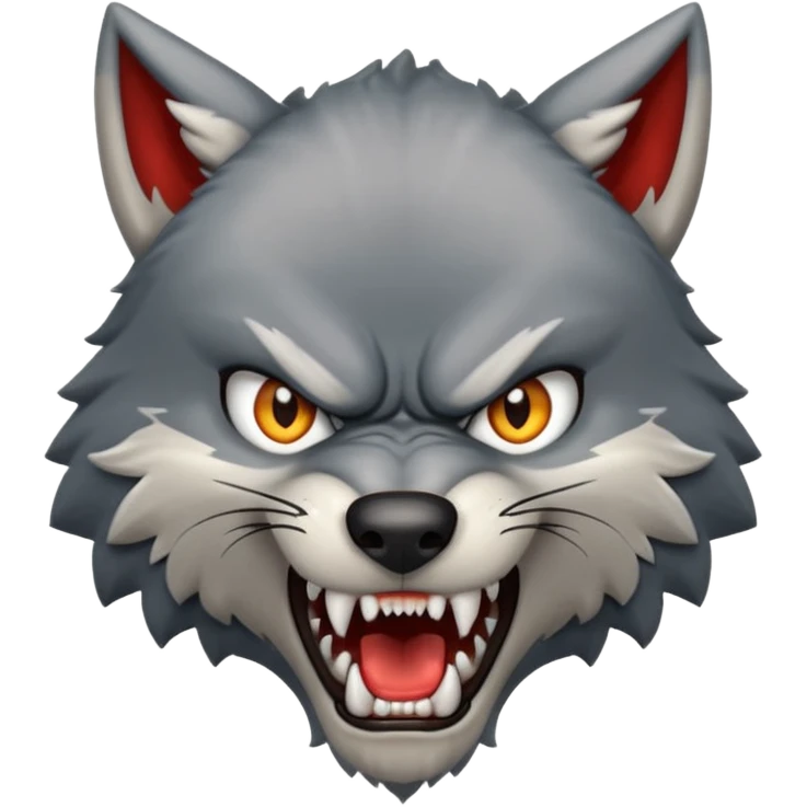 Tráeme una imagen de un lobo enojado emoji