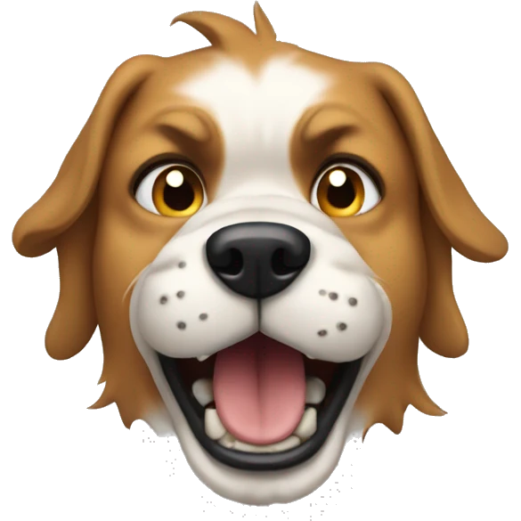 Dog in rage emoji