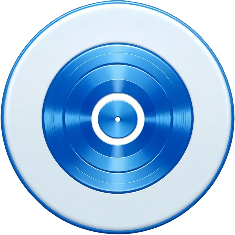 blue Vinyl Record  emoji