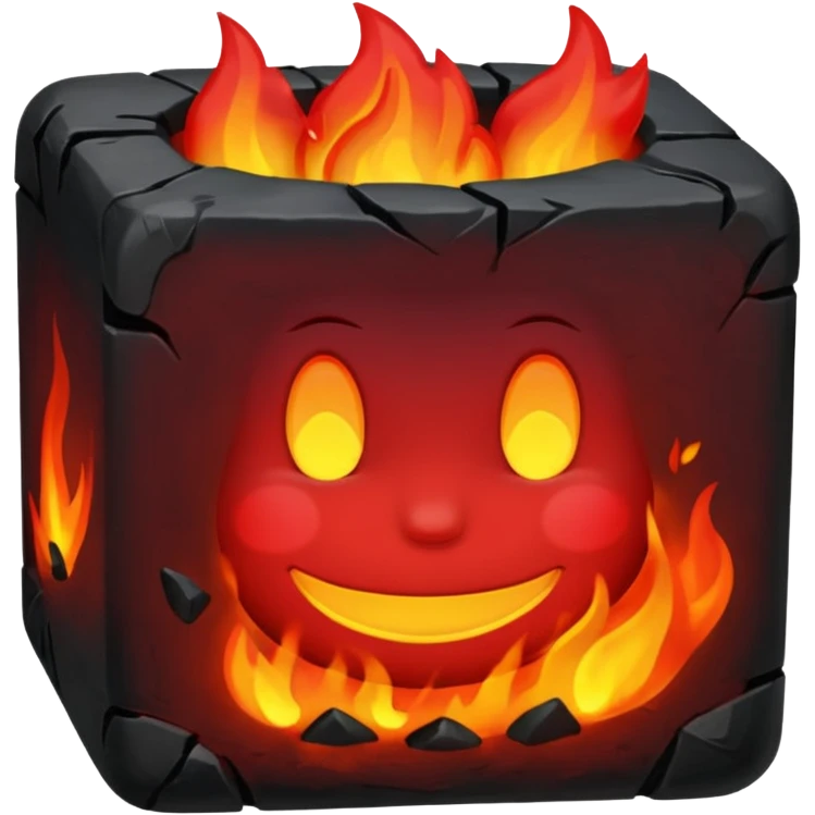 burning coal square emoji