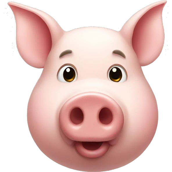 Pig with big nose emoji