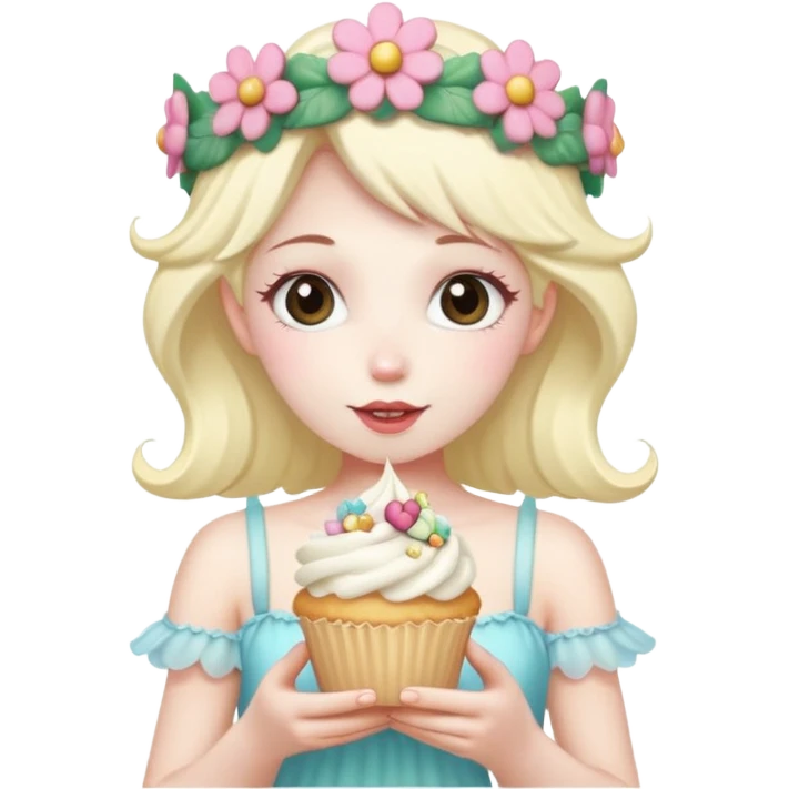Fairy with cake emoji
