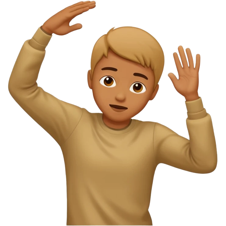 Persona haciendo el dab emoji