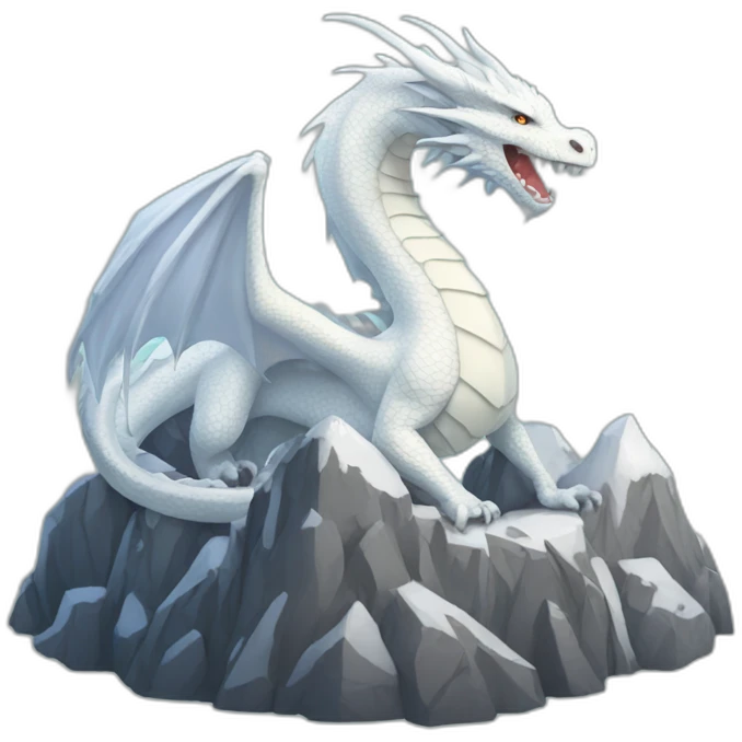 white dragon mountain emoji