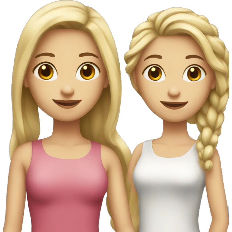 two caucasian girls emoji