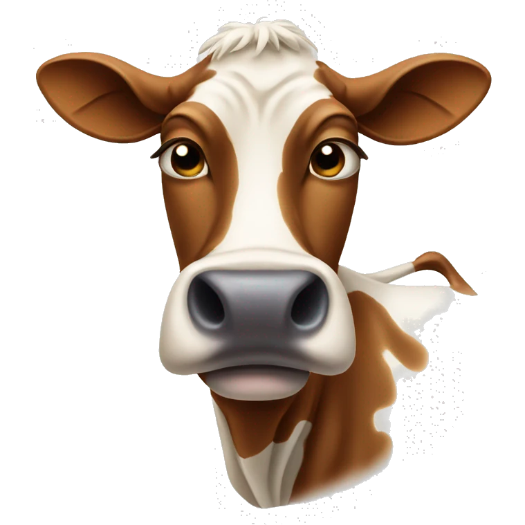 cow with a snotty nose emoji