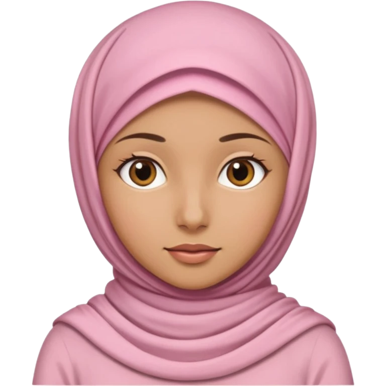 بنت ذات بشره حنطيه محجبه لابسه وردي فاتح emoji
