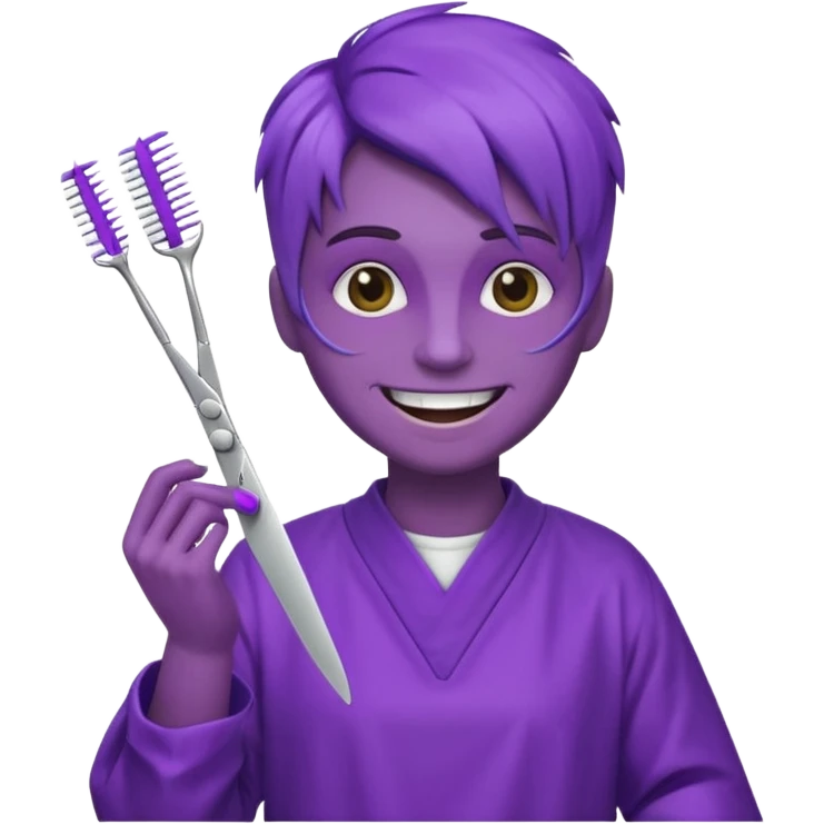 purple skinned mutant hairdresser emoji