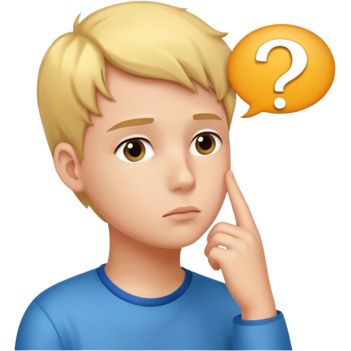 студент сидит и задумывается получится ли у нее, а наверху пустое облако с вопросом emoji