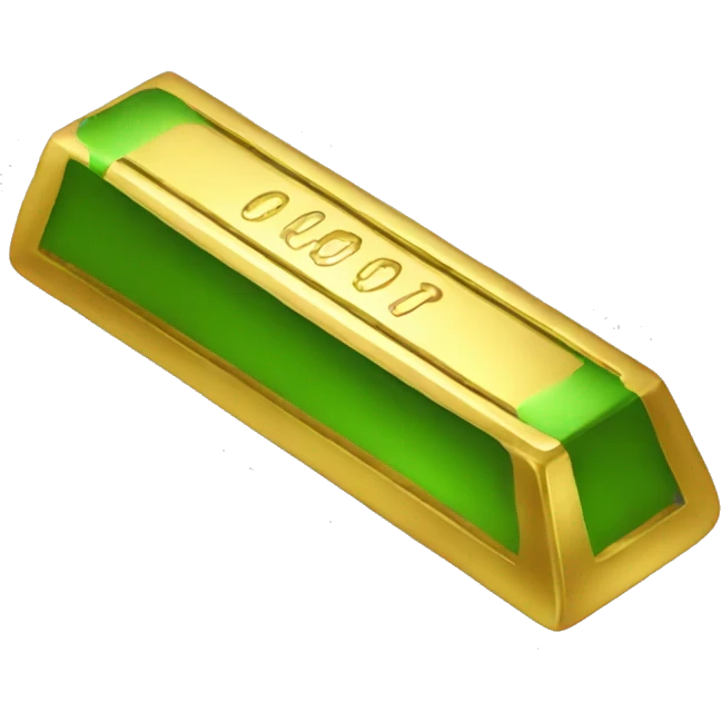 green gold bar emoji