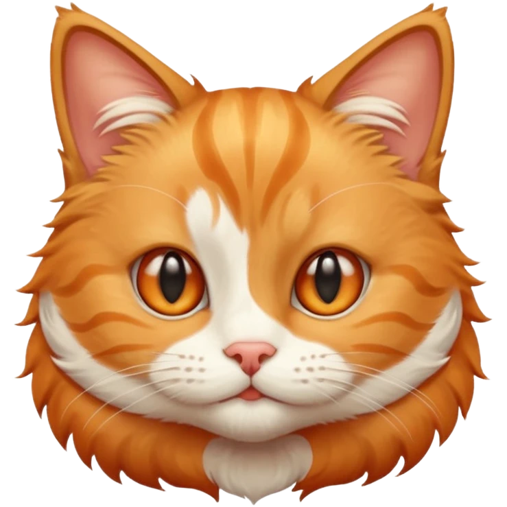 Cute small funny face cat emoji