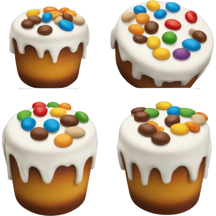M&M cake emoji