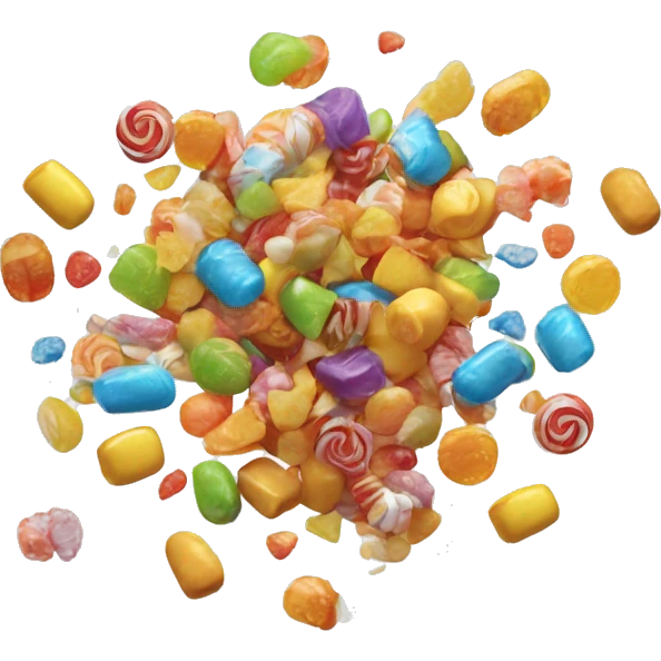 variety of candy falling emoji