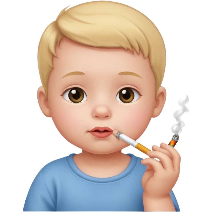 Baby smoking a cigarette emoji