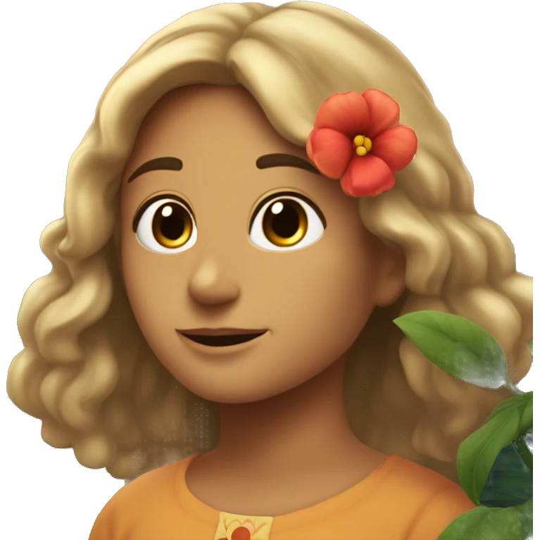 una flor de amapola, recibiendo el amanecer emoji
