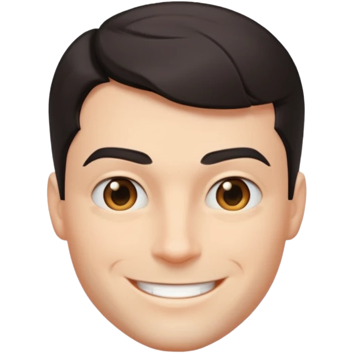 Male superhero head happy emoji