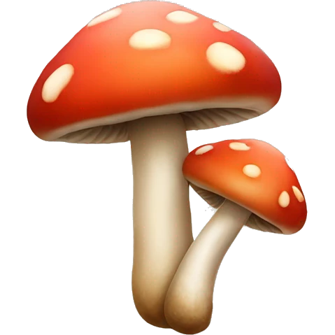 Two mushrooms in love  emoji