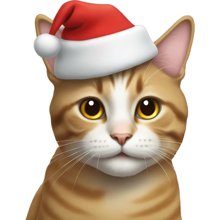 Cat with santa hat emoji