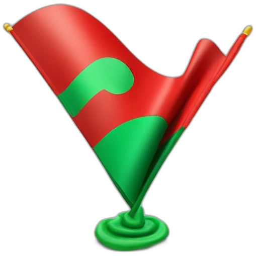 Crear una bandera con dos rectángulos el de arriba rojo y el de abajo verde y agregar 13 estrellas en círculo en el centro emoji