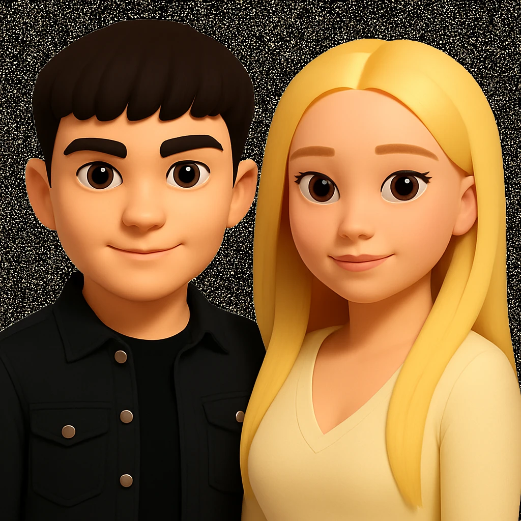 Slightly increase the volume of the upper body of the girl and slightly rotate her to face forward, maintaining the style of the original image. emoji