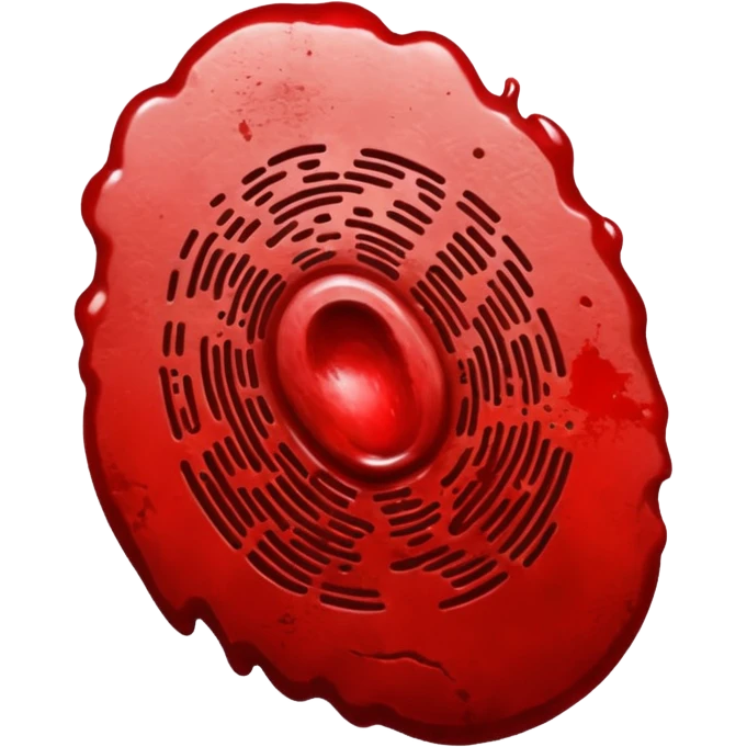 A fingerprint in the blood emoji