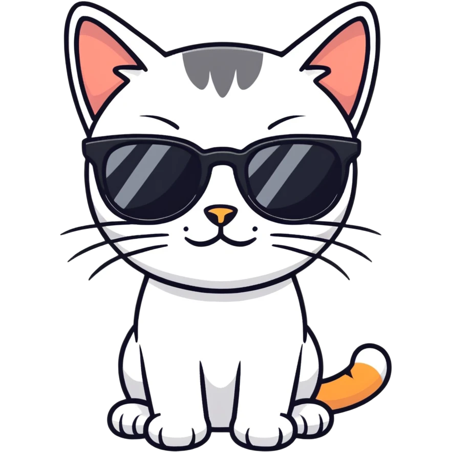 Cat with sunglasses emoji