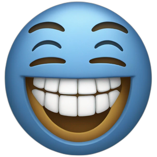 Happy face with braces emoji