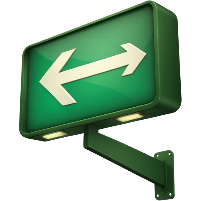 Exit Sign – green arrow emoji