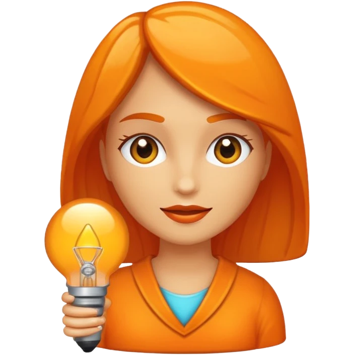 Una dona naranja brillante como lámpara  emoji