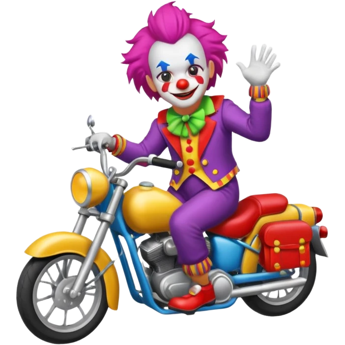 motorcycle-riding clown  emoji