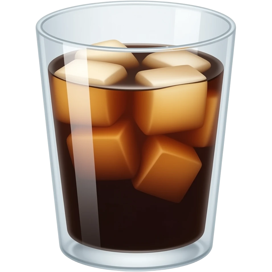 half full cup of iced coffee emoji