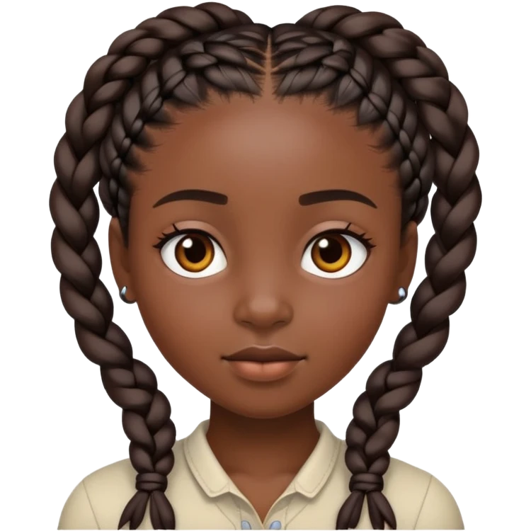 Black girl with braids emoji