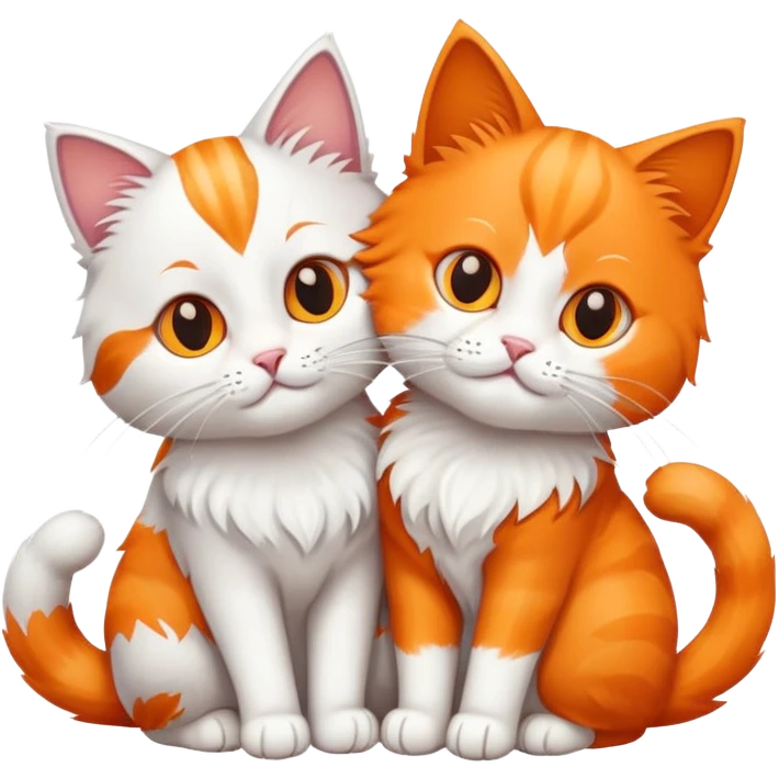 Cat couple emoji