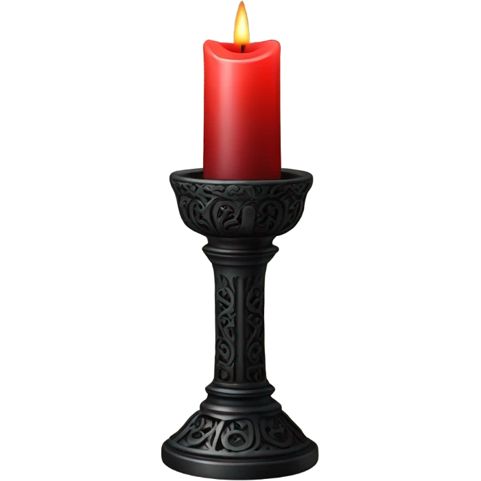 gothic candlestick black with red emoji