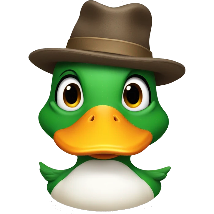 duck with hat emoji