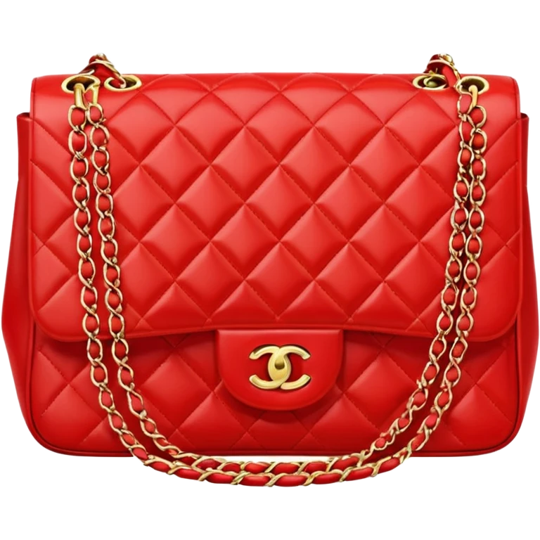 chanel bright red color bag emoji