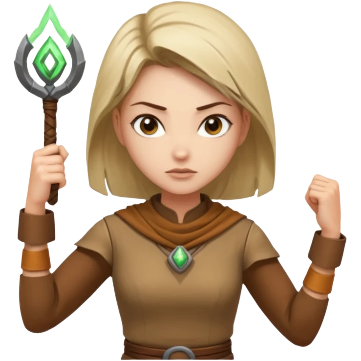 earth bender woman who has powers to shape earth emoji