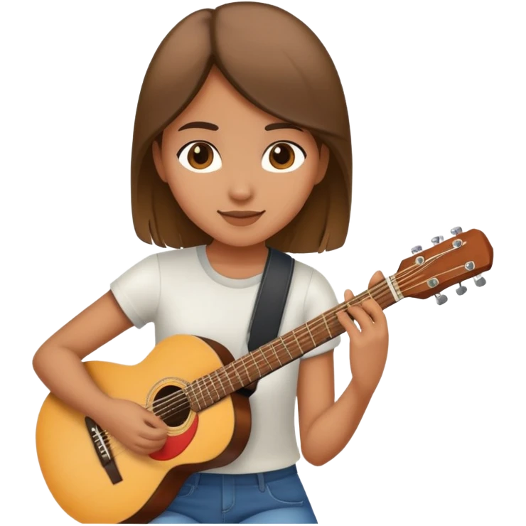 a girl playing guitar emoji