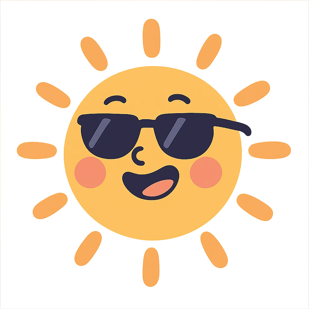 smiling sun with sunglasses emoji
