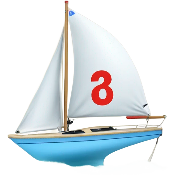 Laser (ILCA) sailing boat with number 209081 emoji