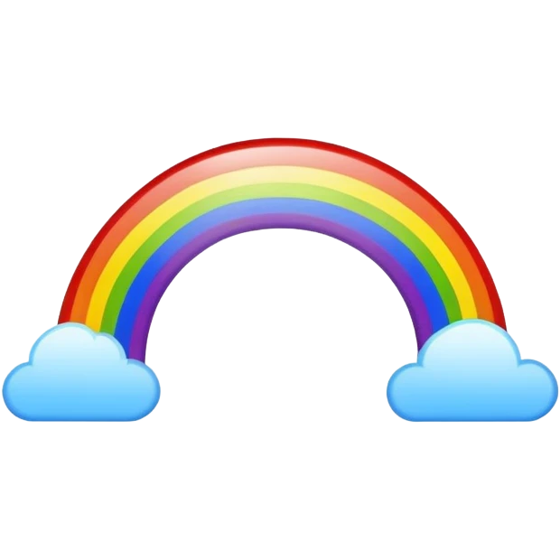 colorful rainbow in the sky emoji